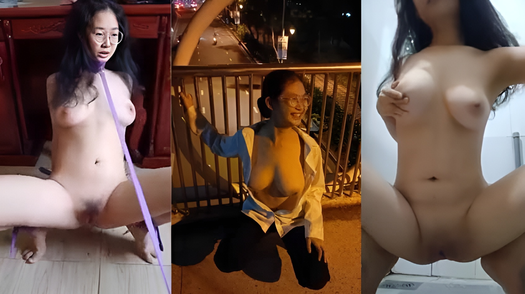 การช่วยตัวเองของนักเรียนใส่แว่นและผมน่าระทึกใจ....