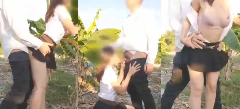 Liebesgeschichte mit einer Studentin in einem Bananengarten